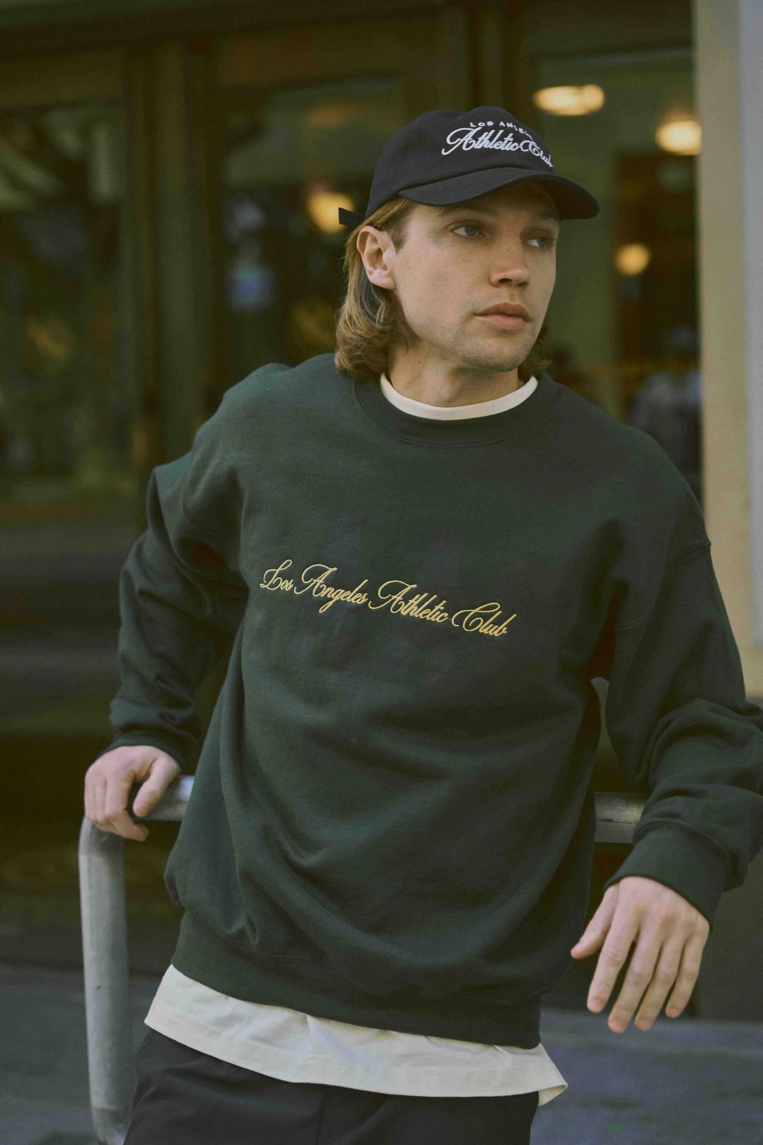 COLLEGIATE SCRIPT LAAC CREWNECK - PINE