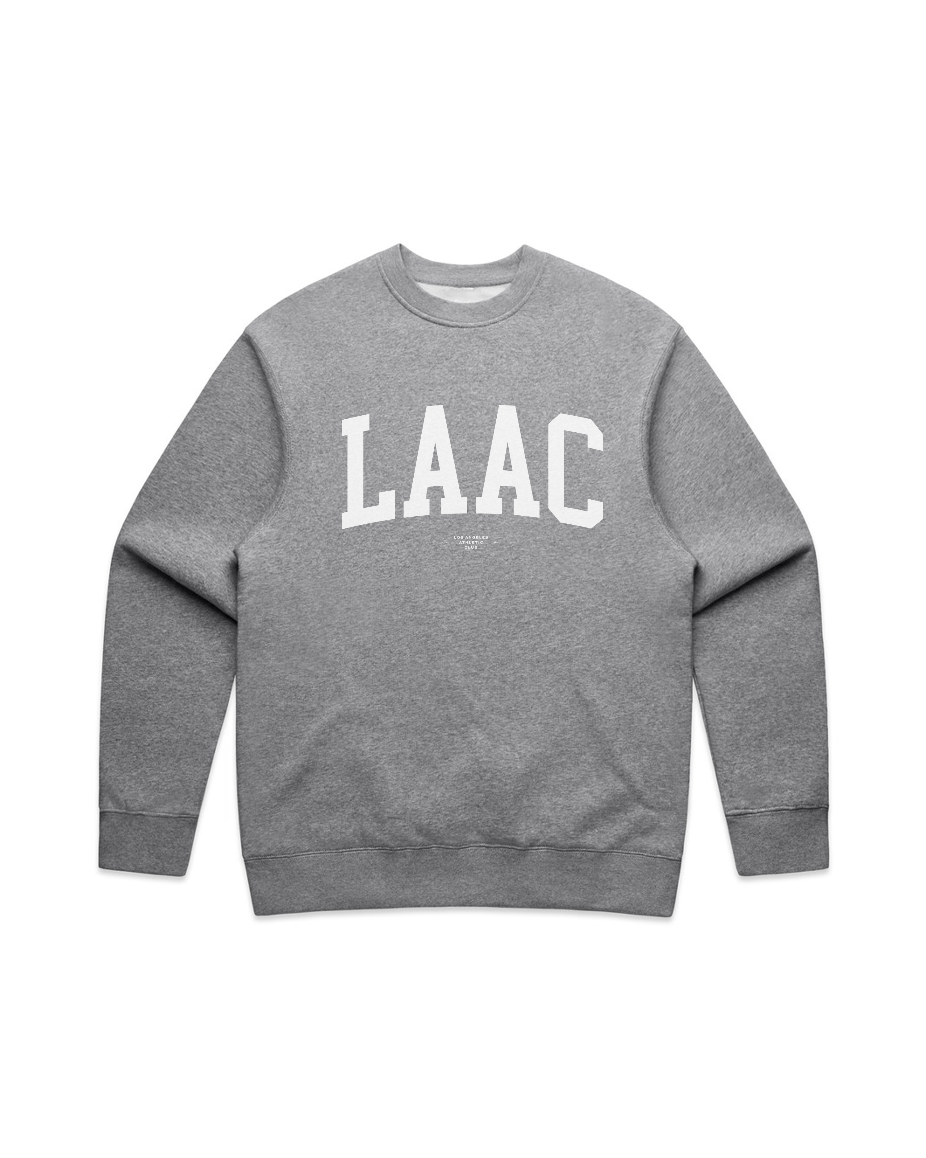 COLLEGIATE LAAC CREWNECK - HEATHER GREY
