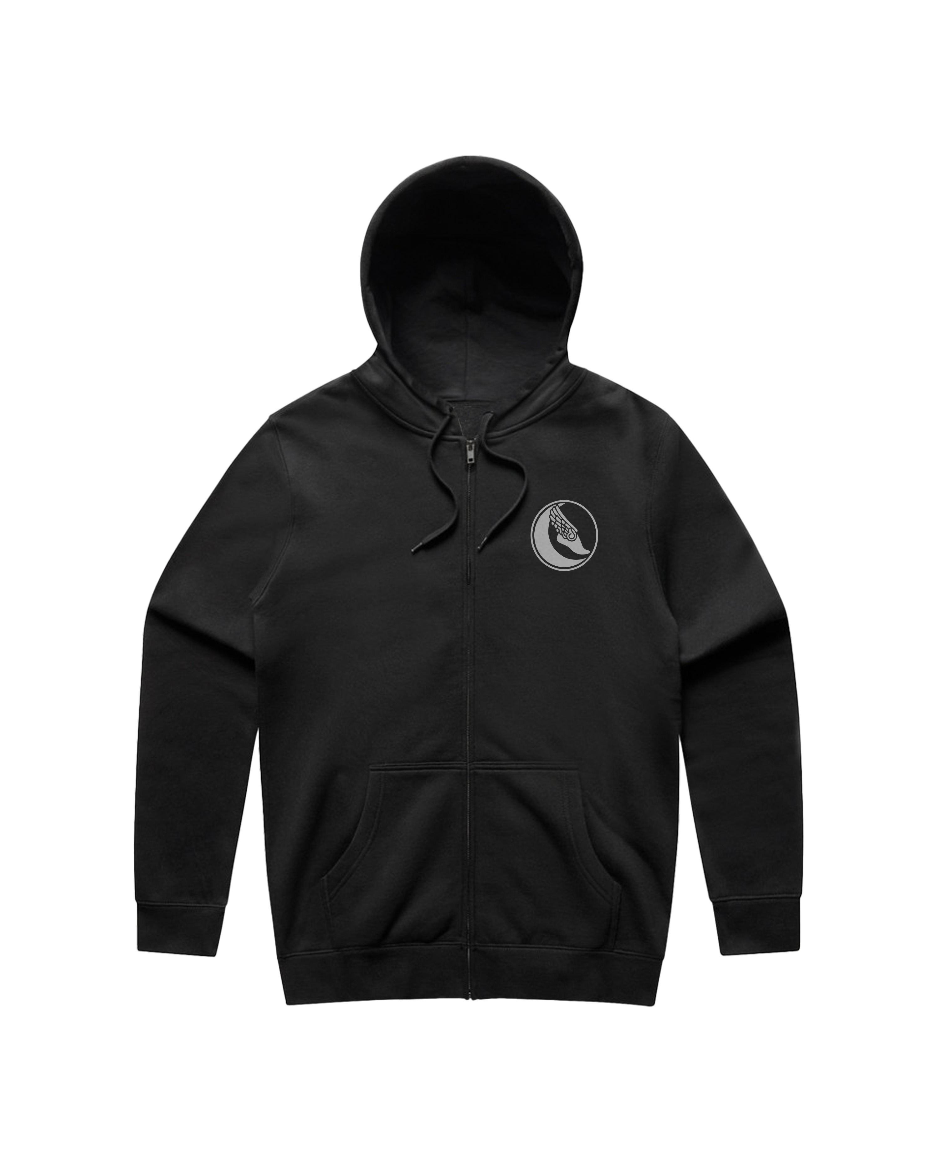 HERITAGE LAAC ZIP HOODIE - BLACK