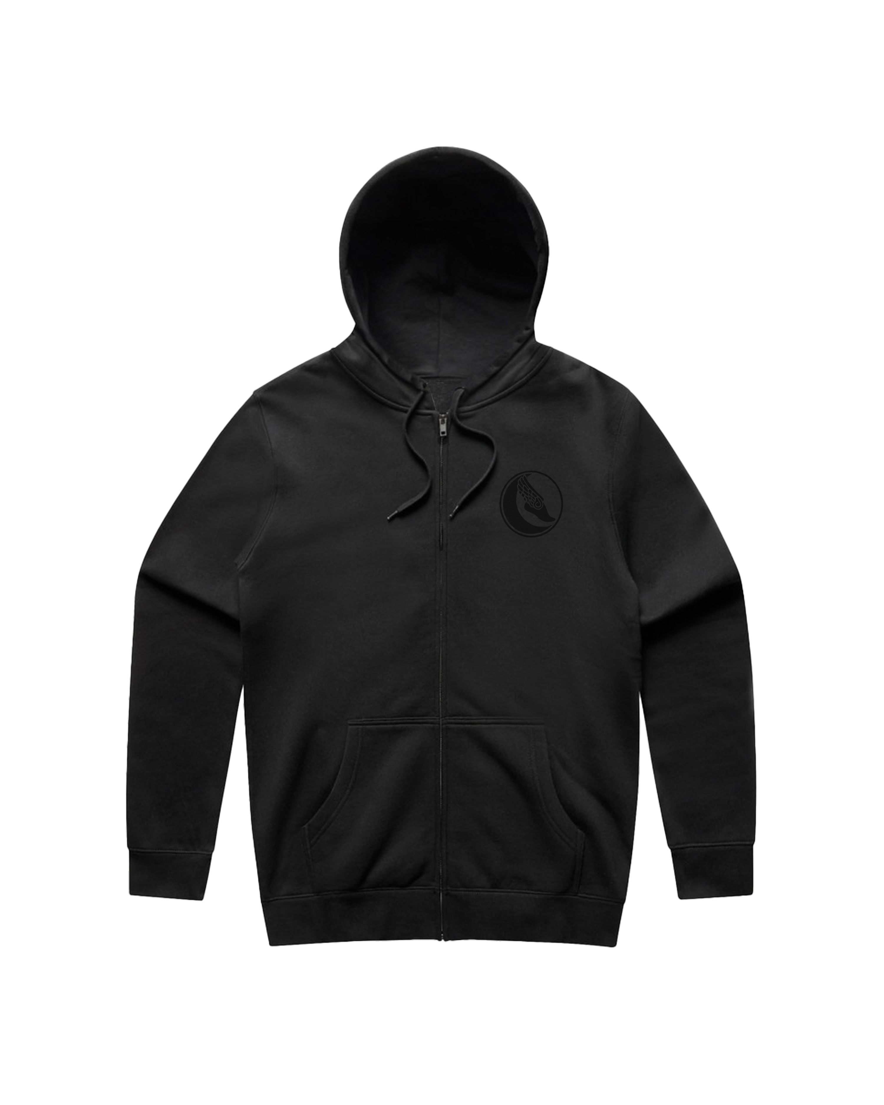 HERITAGE LAAC ZIP HOODIE - TONAL BLACK