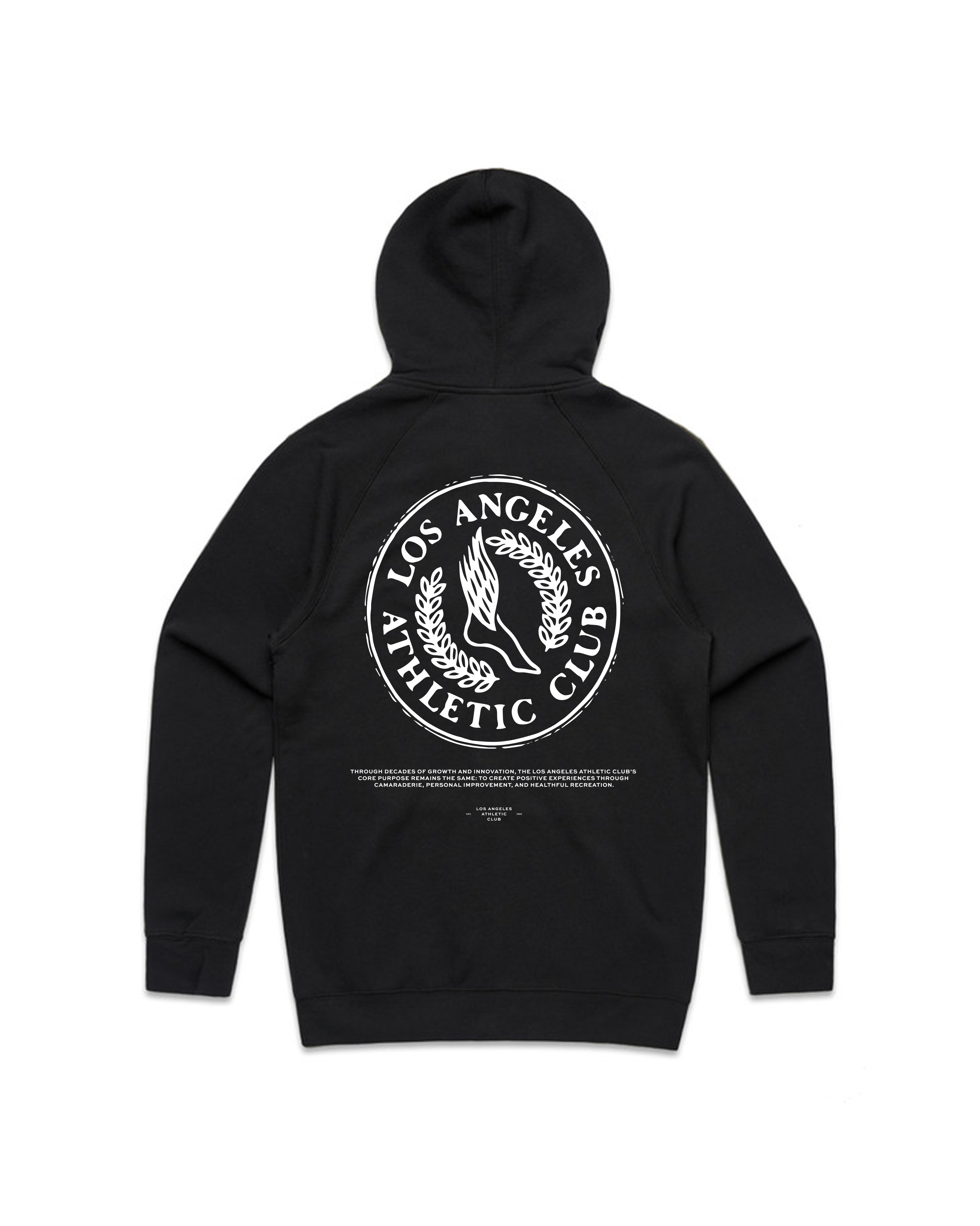 VINTAGE LAAC ZIP HOODIE - BLACK