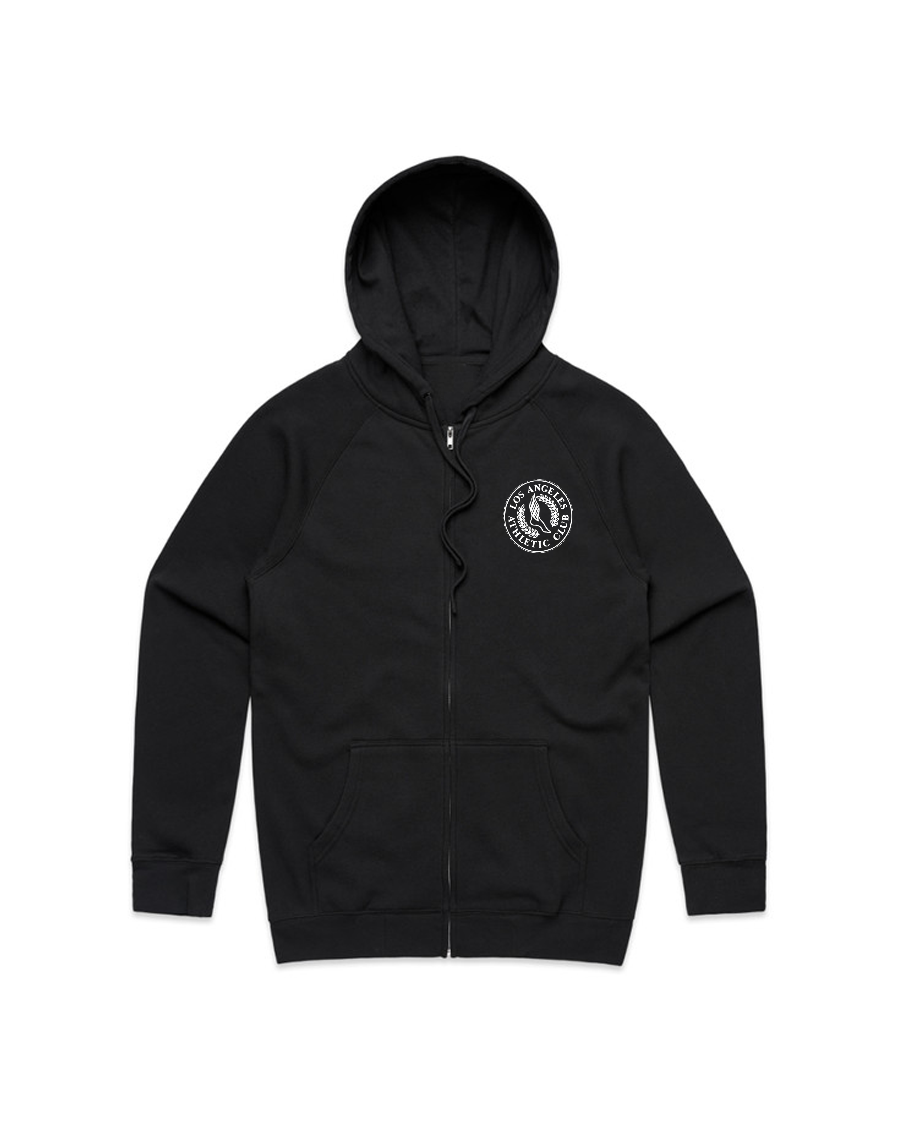 VINTAGE LAAC ZIP HOODIE - BLACK