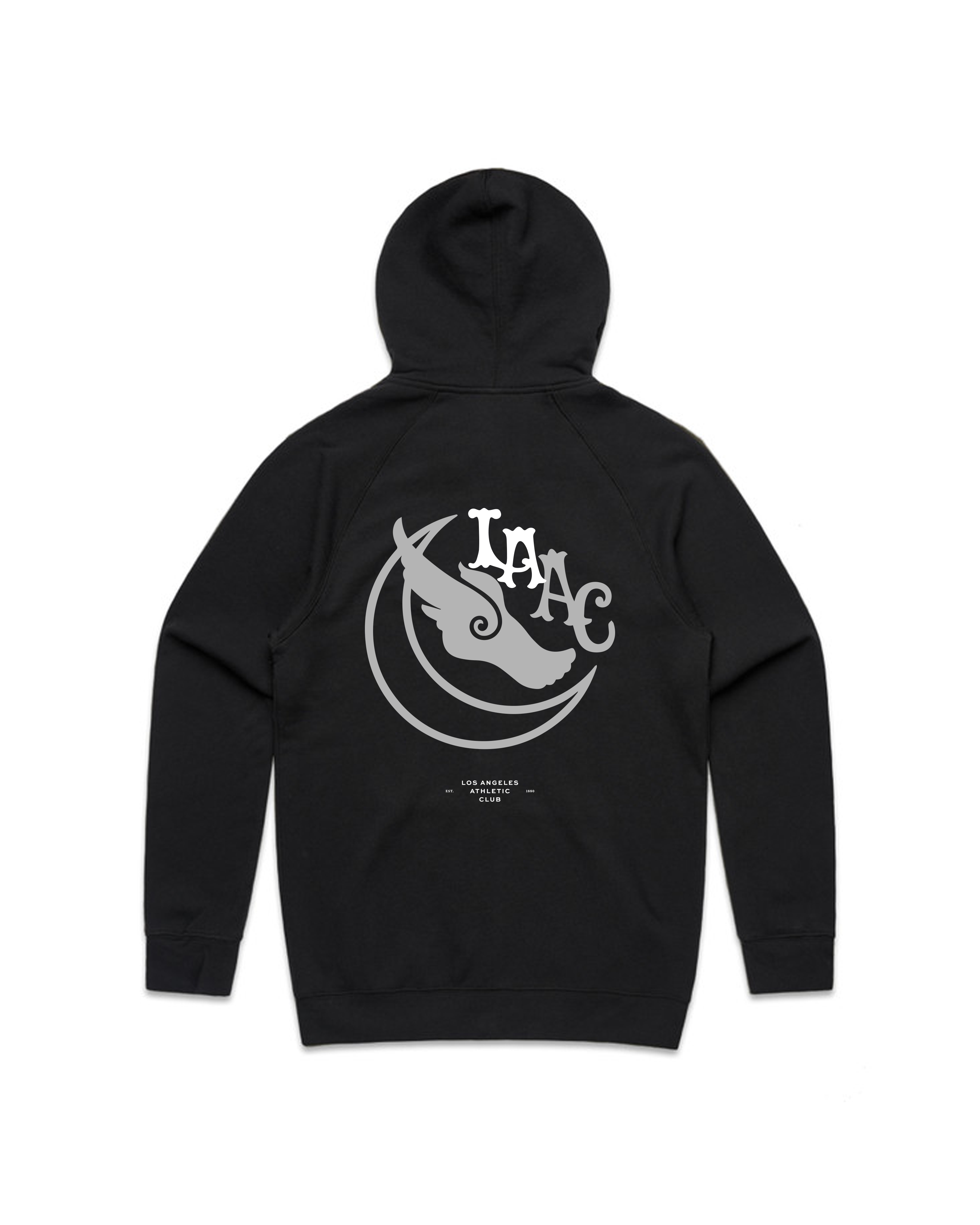 LOS ANGELES ZIP HOODIE - BLACK