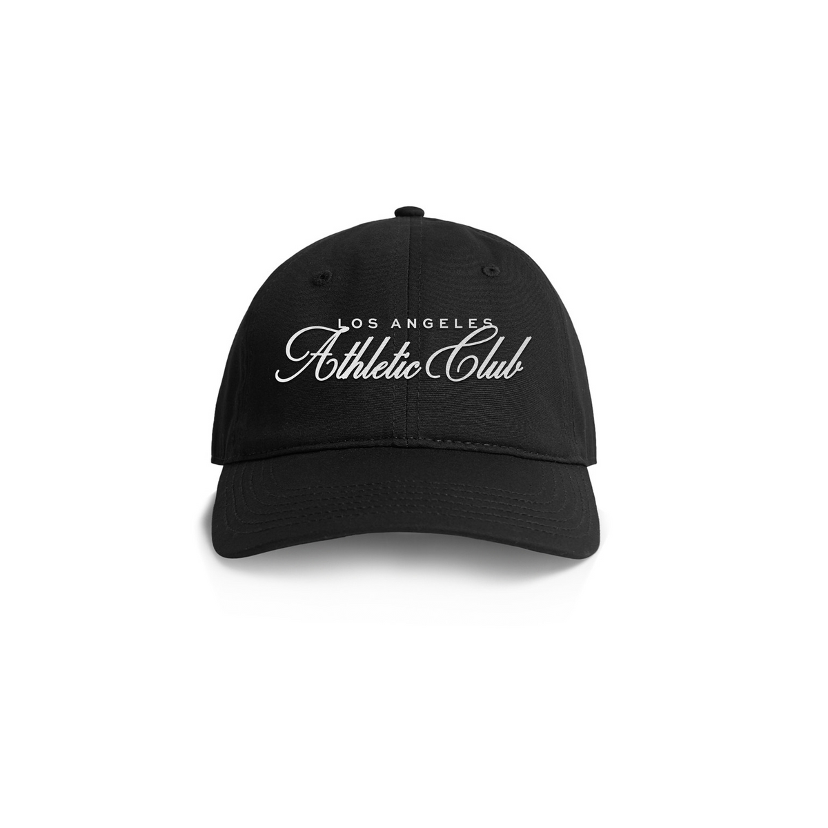 Embroidered Script Cap - Black
