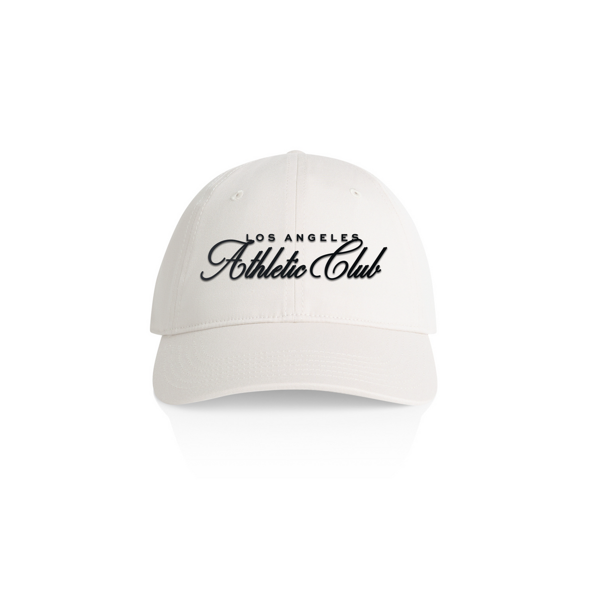 Embroidered Script Cap - White