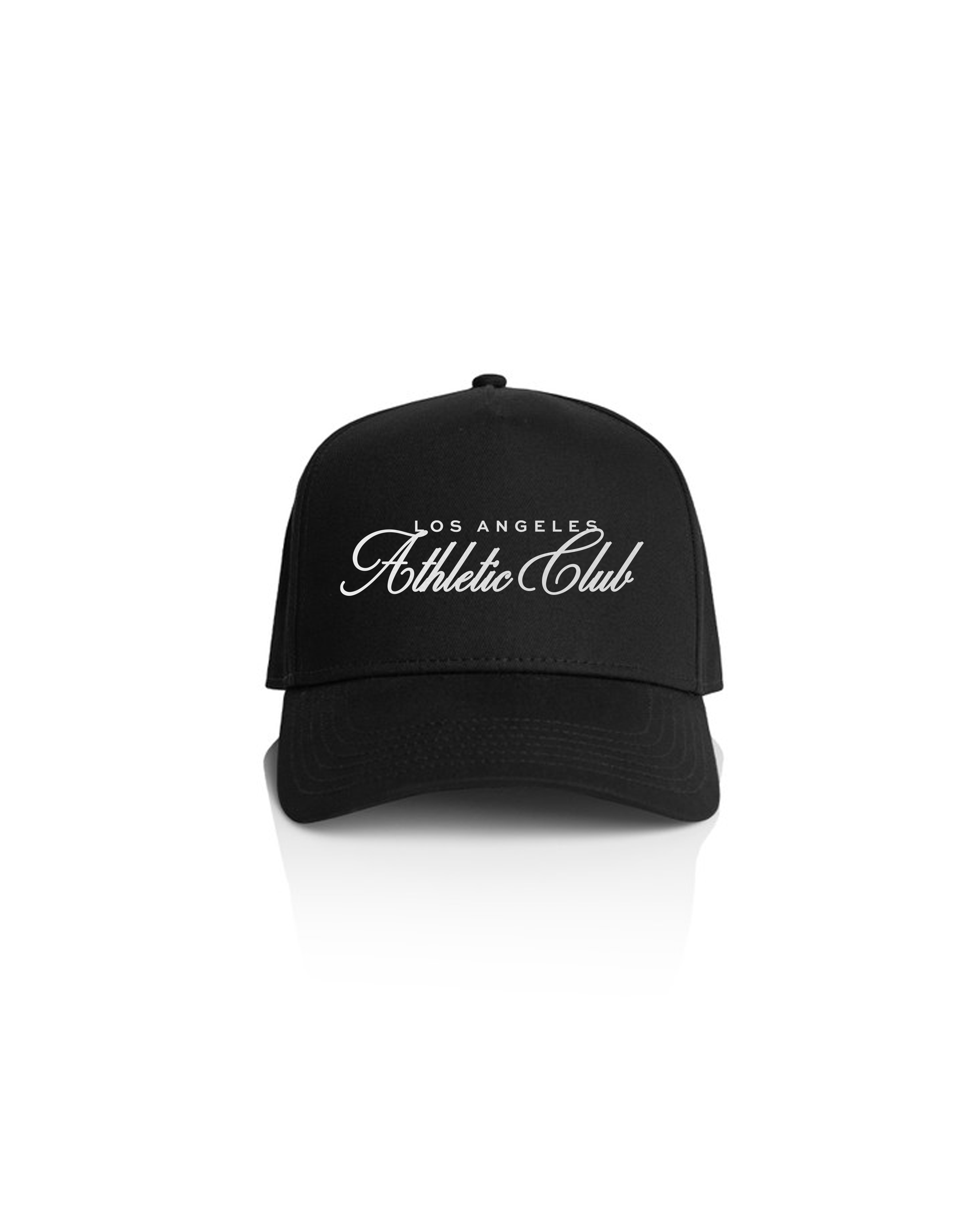 Embroidered Script Cap - Black